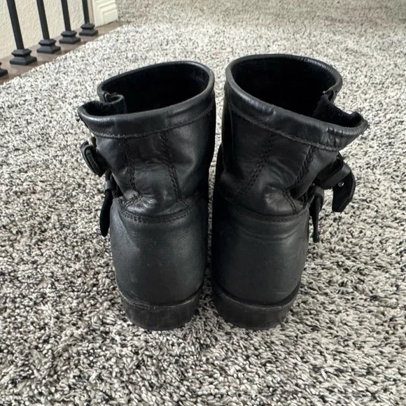 Black leather booties size 38 - Picture 3 of 5